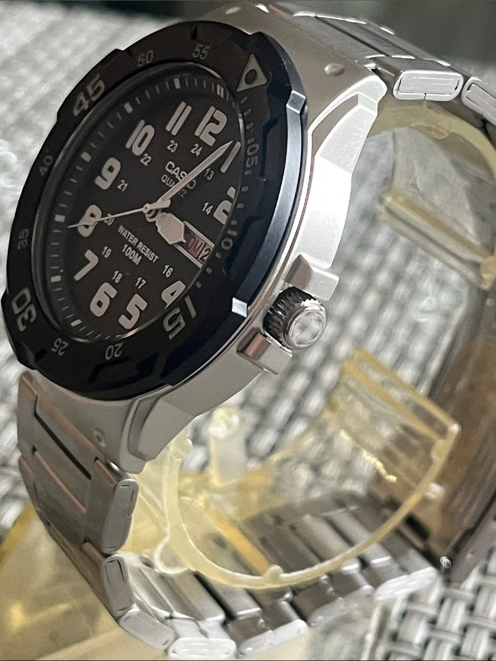 Casio Black and Silver Analog Sports Watch